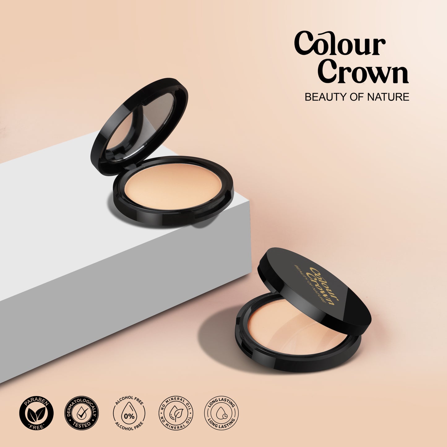 Colour Crown Matte Finish Compact Powder - CP-3 Honey Beige