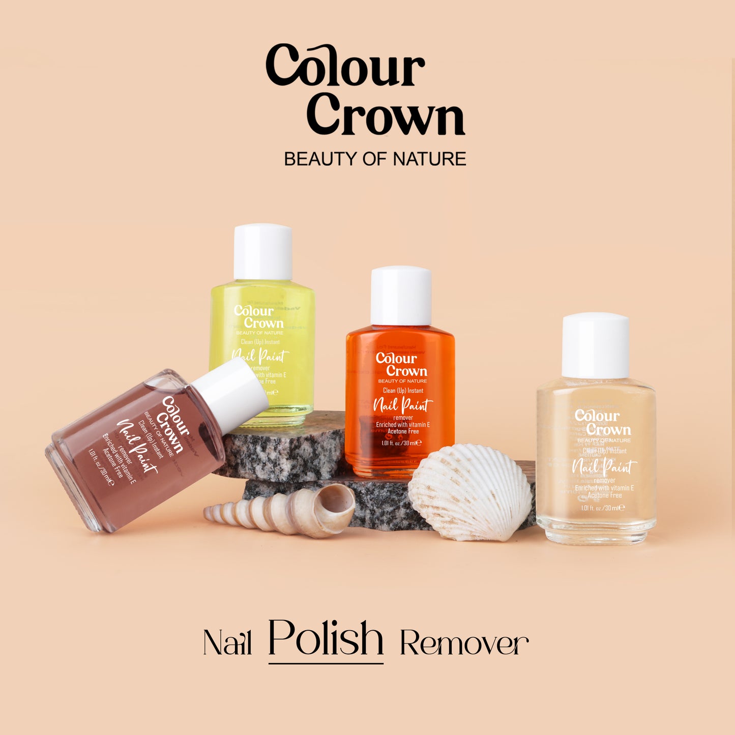 Colour Crown Nail Paint Remover, 30ml -Vanilla