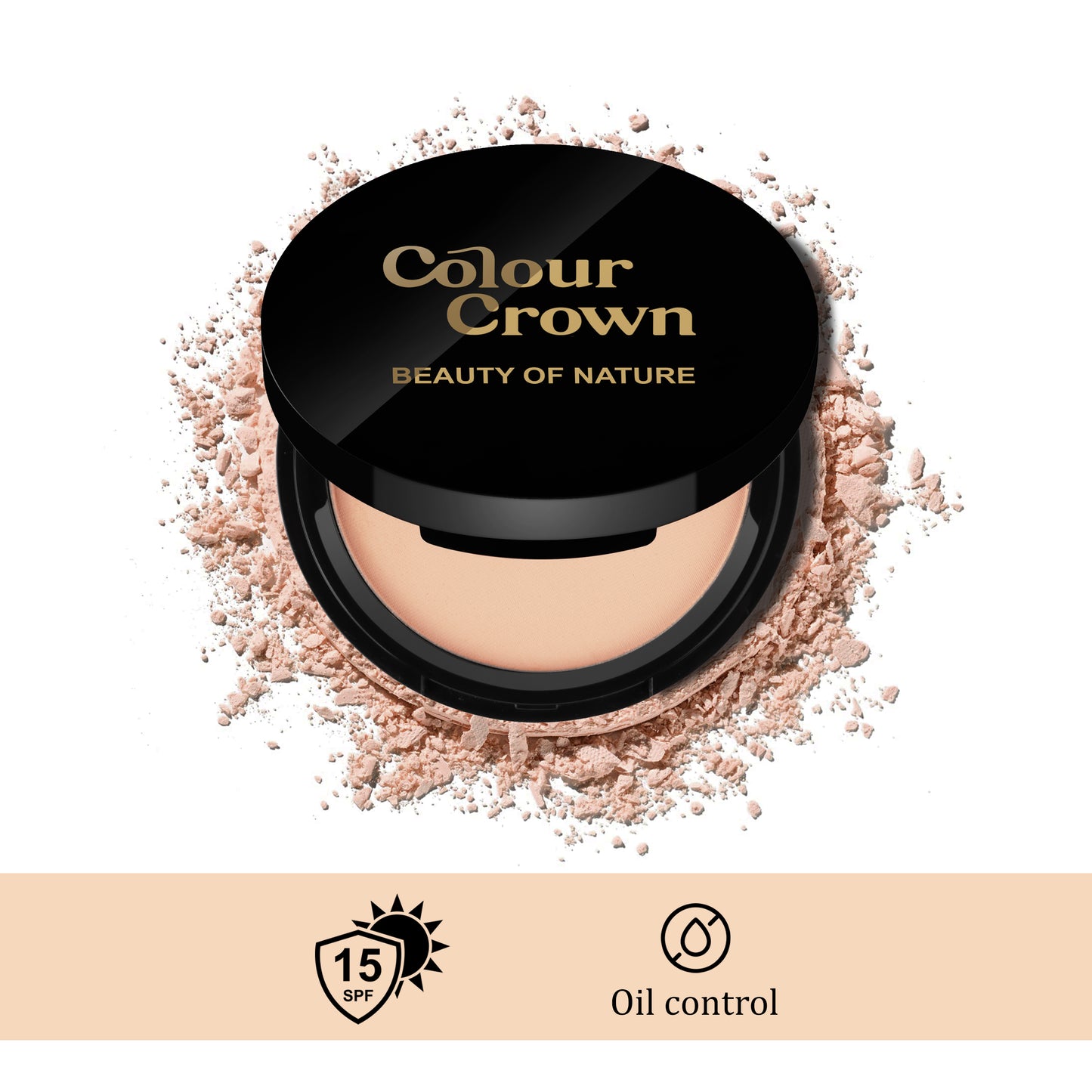 Colour Crown Matte Finish Compact Powder - CP-1 Pure Snow