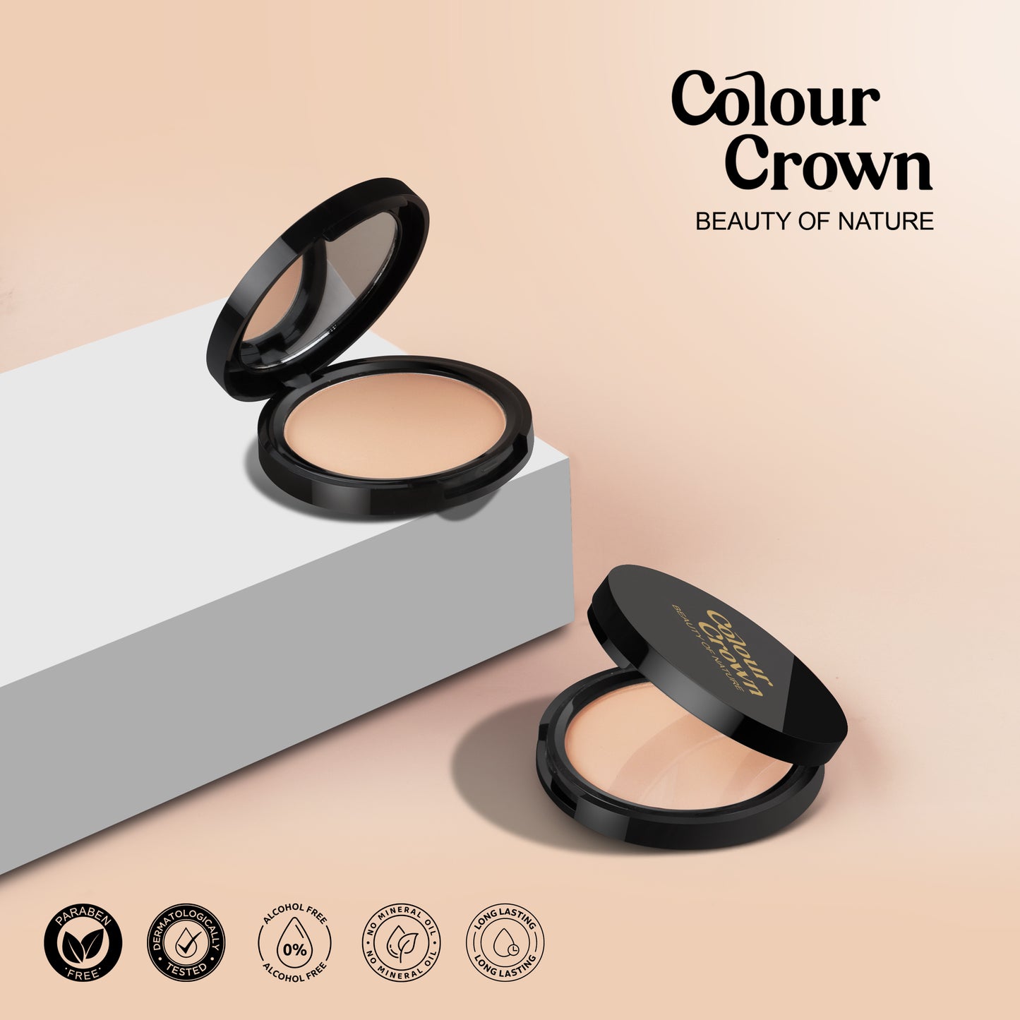 Colour Crown Matte Finish Compact Powder - CP-1 Pure Snow