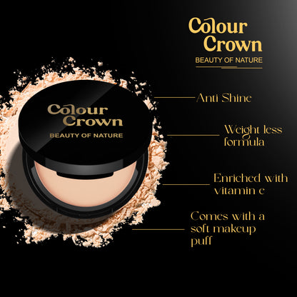 Colour Crown Matte Finish Compact Powder - CP-1 Pure Snow