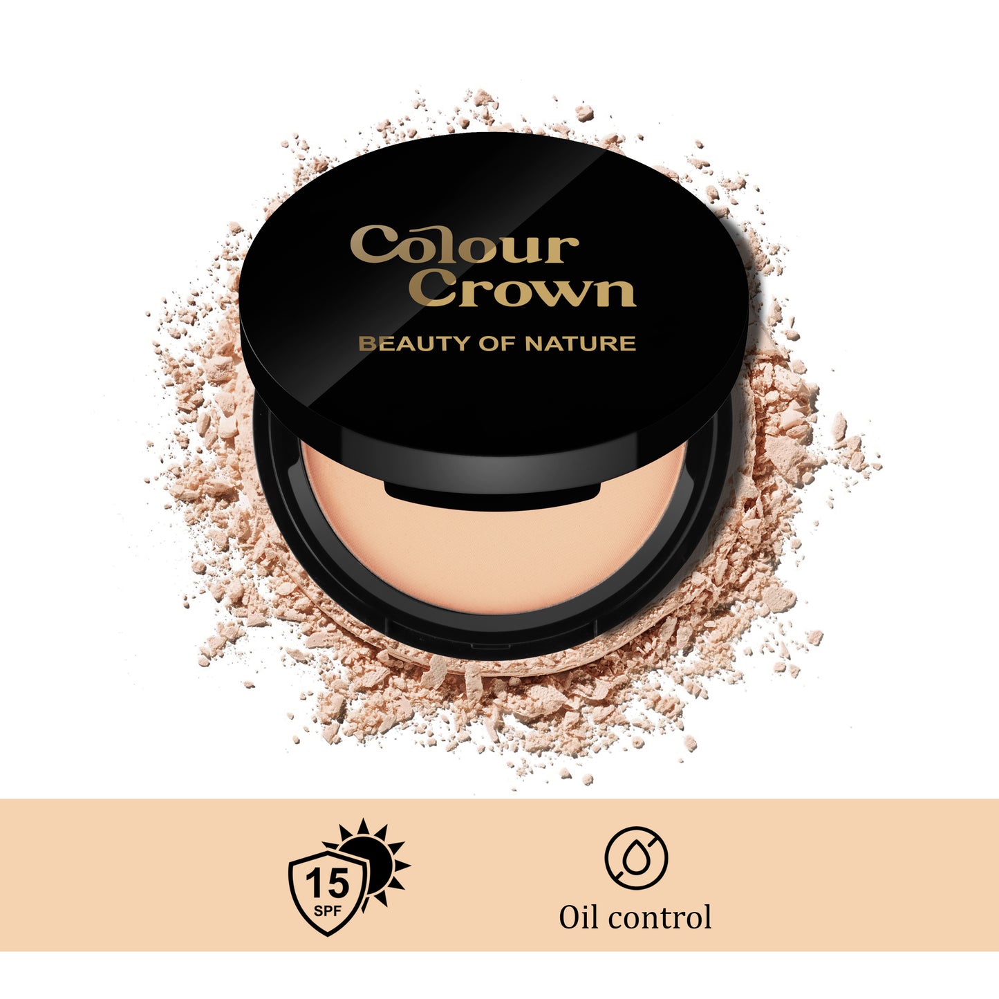 Colour Crown Matte Finish Compact Powder - CP-2 Peachy Nude