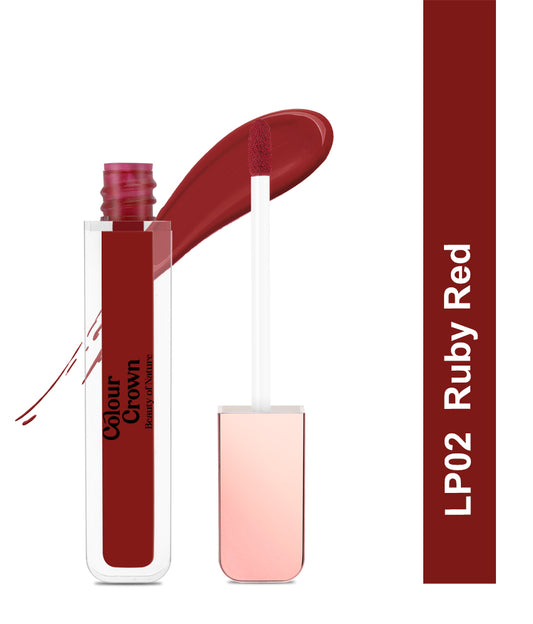 Colour Crown Lets Stay Forever Liquid Lipstick LP02 Ruby Red