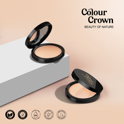 Colour Crown Matte Finish Compact Powder - CP-2 Peachy Nude